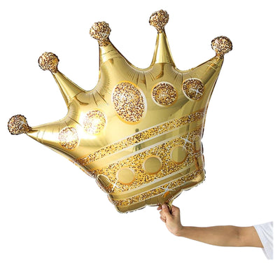 Golden Crown Shaped Foil Balloon - 18 Inch