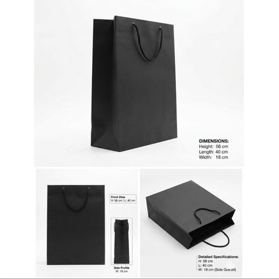 Gift Gloss Bag - Black Colour - 56X40X18Cm