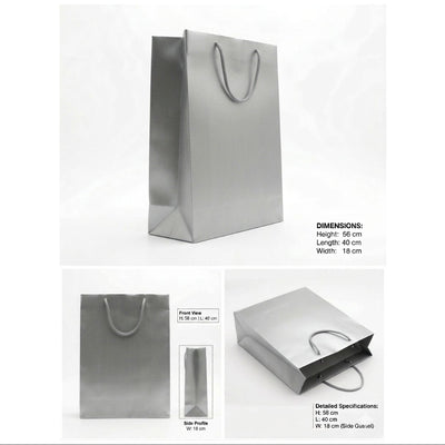 Gift Gloss Bag - Silver Colour - 56X40X18Cm