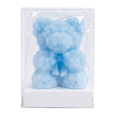 Decorative Party Favor Teddy Bear Candle - Light Blue
