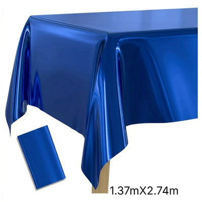 Party Decoration Royal Blue Aluminium Foil Tableware - Table Cover 1.37X2.74M