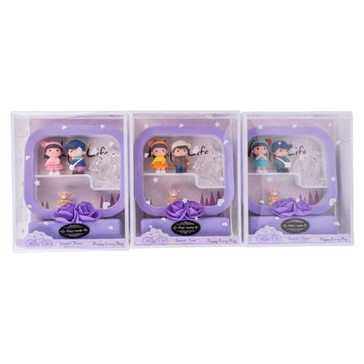 Decorative Couple Figurine Showpiece With Led Lighting And Music - Assorted ( 1 Box Only )