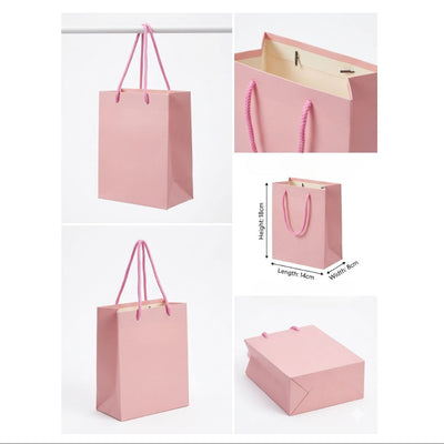 Gift Gloss Bag - Light Pink Plain - 18X14X8Cm