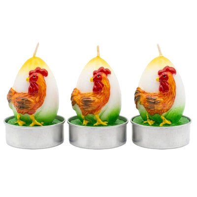 Egg Shaped Party Favor Candle - Box Of 3 Pcs