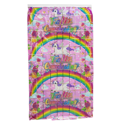 Colourful Printed Square Foil Fringe Curtain For Party Decoration