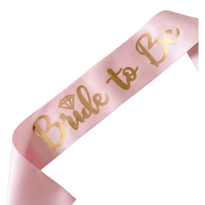 Bride To Be Party Satin Sash - Pink