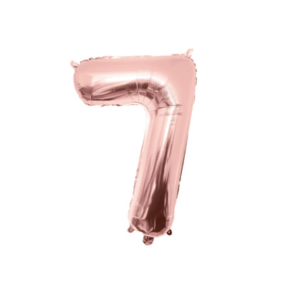 Happy Birthday Party Decoration Foil Balloon Number 7 - Rose Gold - 32 Inch