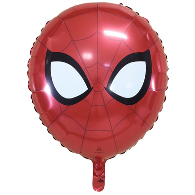 Party Decoration Spider Man Face Shaped Foil Balloon - 1 Pcs