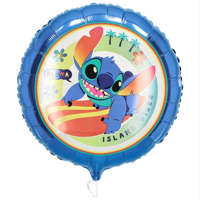 Party Decoration Stitch Island Theme Circular Shaped Foil Balloon - 1 Pcs