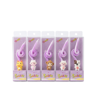 Animated Swirl Party Candles - Assorted Design - ( 1pcs Only )