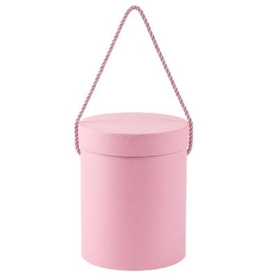 Gift Box Round - Elegant Flower Box Sophisticated Floral Arrangements - Pink Colour - 15X20Cm