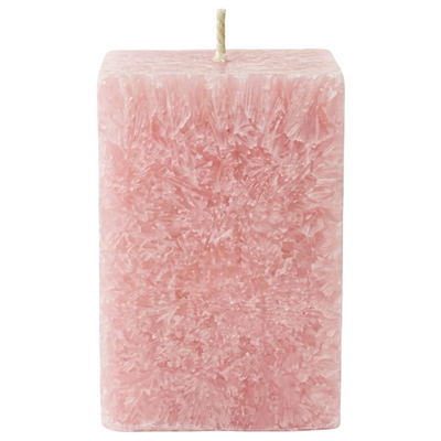 Party Decoration Fragrance Candle Square Piller Shape - Pink - 3X2 Inch - 1 Pcs Only