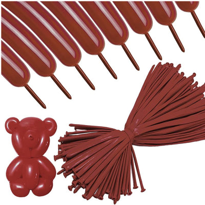 Long And Twisting Balloons For Balloon Animals - Brown - Pack Of 100 Pcs