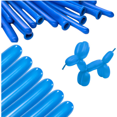 Long And Twisting Balloons For Balloon Animals - Blue - Pack Of 100 Pcs