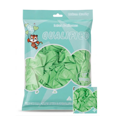Party Decoration Latex Metallic Balloon -Light Green Colour - (Pack Of 100Pcs)