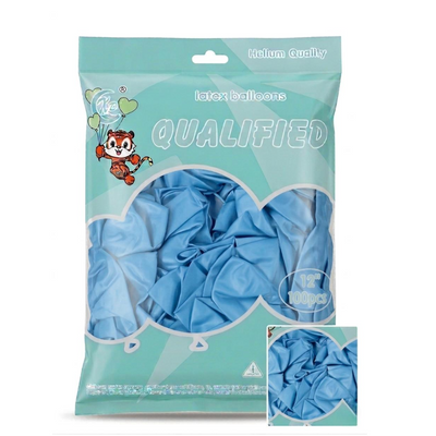 Party Decoration Latex Metallic Balloon - Blue Colour - (Pack Of 100Pcs)