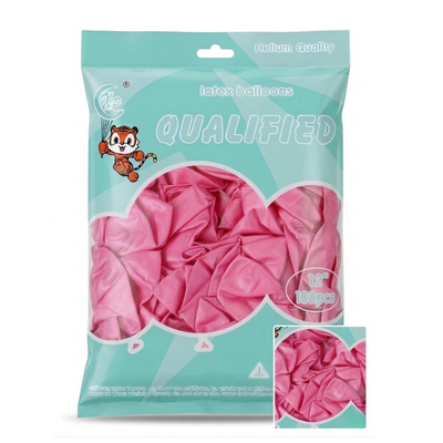 Party Decoration Latex Metallic Balloon - Pink Colour - (Pack Of 100Pcs)