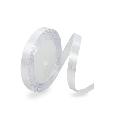 Party Decoration Satin Gift Ribbon - White - 1 Inch X 25 Yards