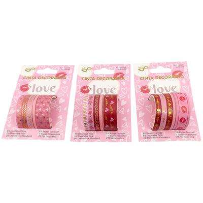 Party Decoration Washi Tape - Assorted Colours - Pack Of 5 Pcs ( 1 Pack Only )