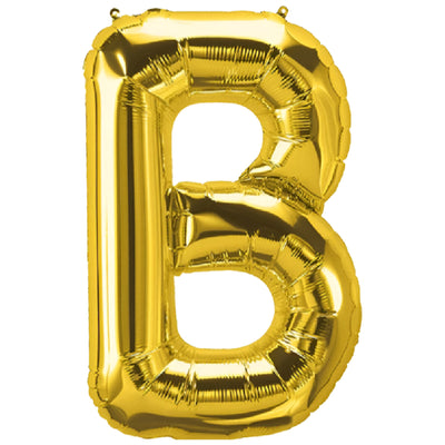 Party Decoration Alphabetic Letter B Foil Balloon - Gold Colour - 32 Inches