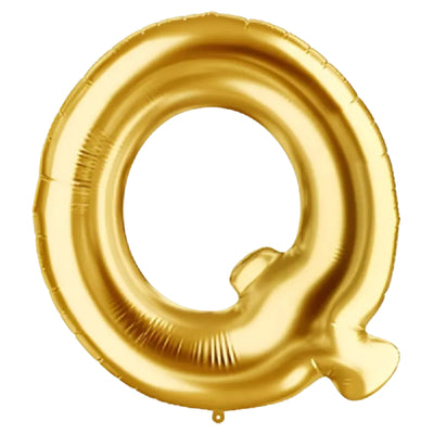 Party Decoration Alphabetic Letter Q Foil Balloon - Gold Colour - 32 Inches
