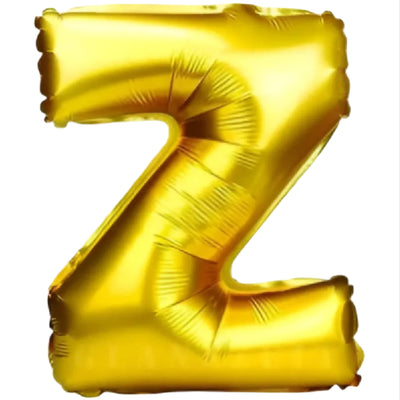 Party Decoration Alphabetic Letter Z Foil Balloon - Gold Colour - 32 Inches