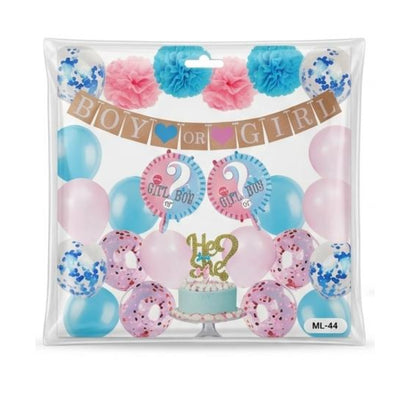 Boy Or Girl Gender Reveal Party Decoration Balloon Set With Confetti Balloons