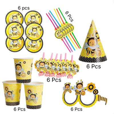 Honey Bee Themed Birthday Celebration Party Set