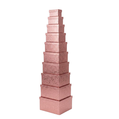 Gift Box Metallic Pink Colour - 10Pcs Set