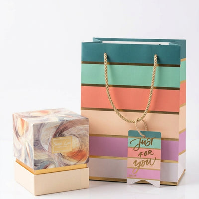 Gift Box Square With Colour Full Gift Bag - Combo Set