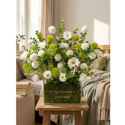 Personalised Graduation Acrylic Artificial Gift Flower Vase