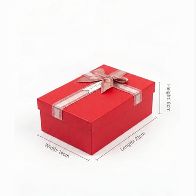 Gift Packing Box Red Colour Medium 21X8X14 Cm