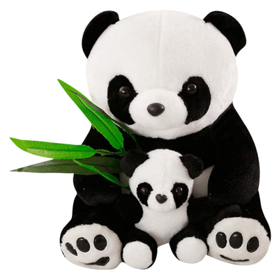 Bamboo Panda Toy With Baby Plush Doll - 28 cm