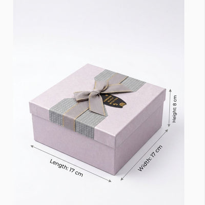 Gift Packing Box Warm Gray Colour Medium 17X17X8 Cm