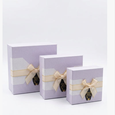 Gift Packing Box Light Purple Colour 3 Piece Set