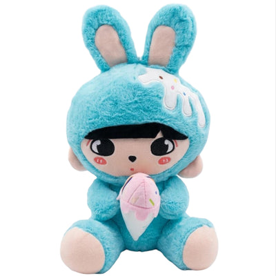 Bunny Character Soft Plush Doll Toy For Gift - Blue - 30 Cm