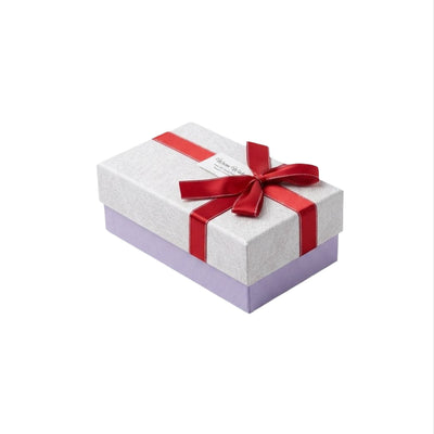 Small Gift Box Gray And Purple Colour - 15X9X6 Cm