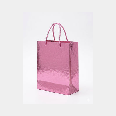 Gift Gloss Bag Metallic Pink Colour 25X20X9 Cm