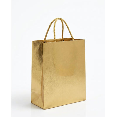 Gift Gloss Bag - Metallic Gold Colour - 25X20X9 Cm