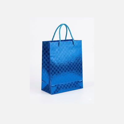 Gift Gloss Bag Metallic Blue Colour 25X20X9 Cm