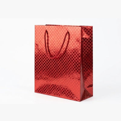 Gift Gloss Bag Metallic Red Colour 30X25X9 Cm