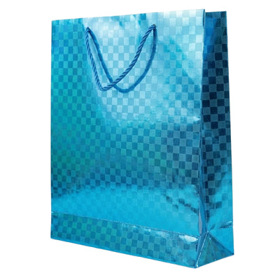 Gift Gloss Bag Metallic Blue Colour 35X30X9 Cm