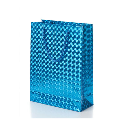 Gift Bag 3D Design Light Blue Colour 30X25X9 Cm
