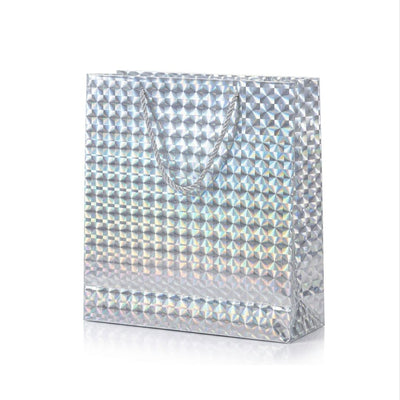 Gift Bag 3D Design Silver Colour 35X30X9 Cm