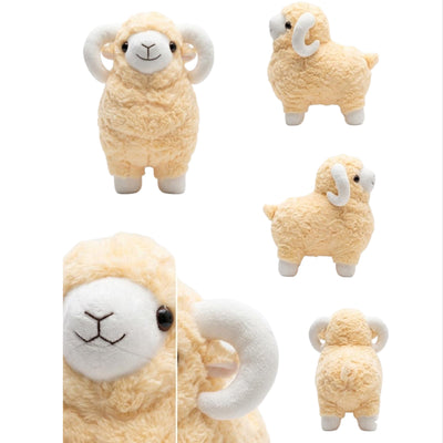 Sheep Soft Plush Doll Toy For Gift - Pastel Yellow - 22 Cm