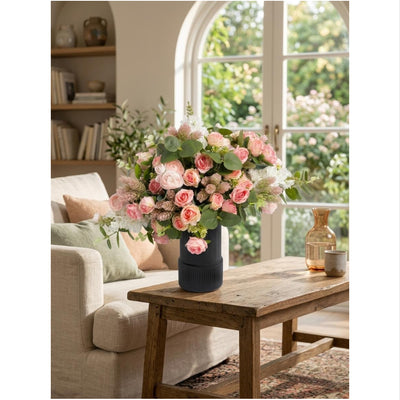 Elegant Artificial Baby Rose Flower Vase