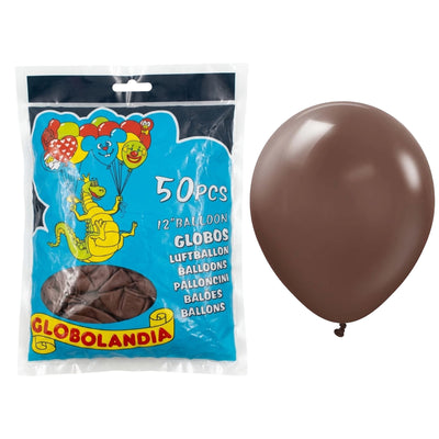 Party Decoration Metallic Latex Balloon - Coffe Brown Colour - Pack Of 50 Pcs - 12 Inch