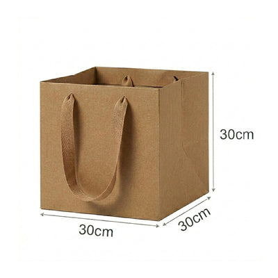 Party Brown Gift Bag - Cake Bag - 30X30X30 Cm