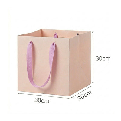 Party Cream Pink Gift Bag - Cake Bag - 30X30X30 Cm