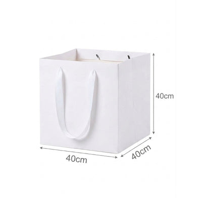 Party White Gift Bag - Cake Bag - 40X40X40 Cm